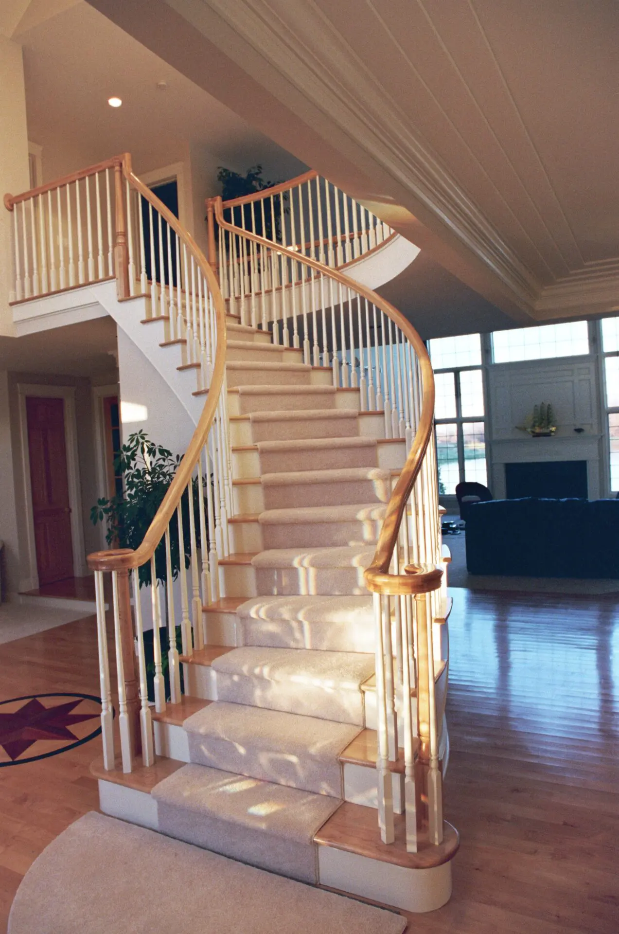 Light Colored Curved Stair