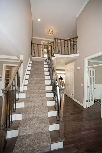Traditional Straight Stair With Metal Baluster 1